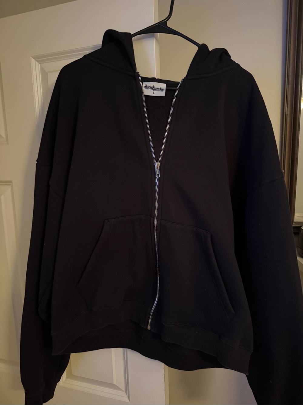 Lucid Blanks- Men’s Oversized Heavyweight Zip-up Sweatshirt - Size Large